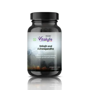 Vitalyfe Shilajit + Ashwagandha Power Capsules | Boost Stamina, Strength & Energy Naturally in 30 Days | 100% Ayurvedic Formula